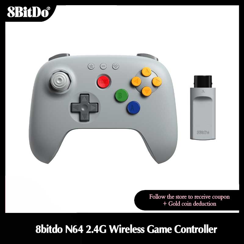 8BitDo N64 2.4G Pengontrol Gam - Board Game Android ulasan dan harga