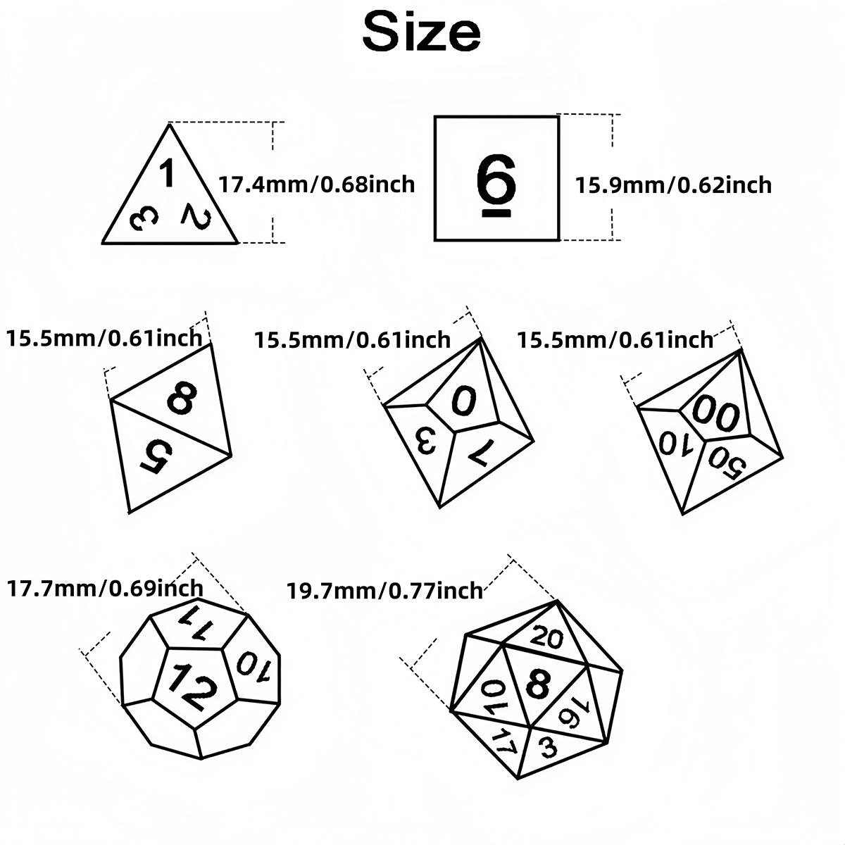 Set Dadu DND 7 Buah Dadu Polih - Board Game Live ulasan dan harga