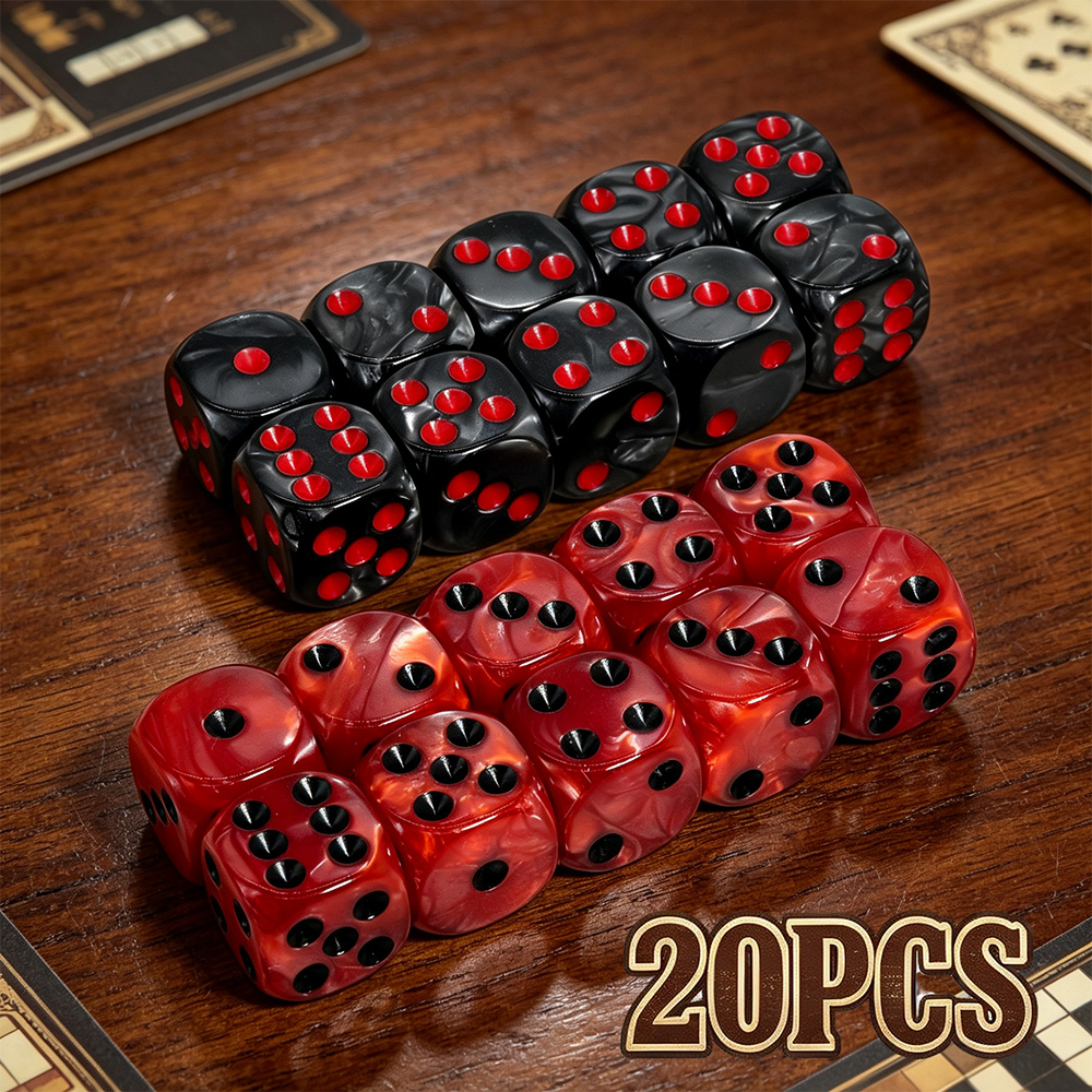 20 Buah Set Dadu Akrilik, D6 M - Board Game Live ulasan dan harga